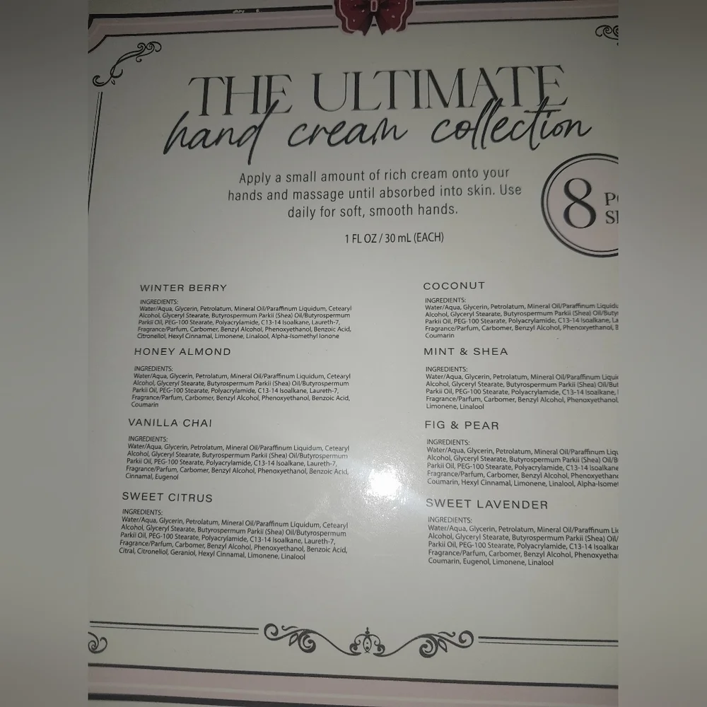 NEW Luxury Hand Cream Gift Set Of 8 In Gift Box